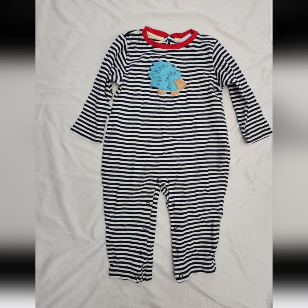 Bjorn Infant Boy 18m Blue porcupine striped outfit #J008